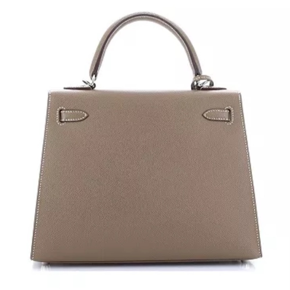 Hermès Kelly 25 Handbag Grey Epsom with Palladium Hardware GUC 100% Authentic - Picture 4 of 10